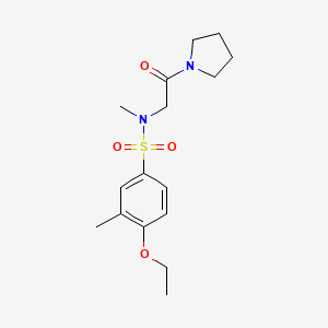 molecular formula C16H24N2O4S B4652178 4-ethoxy-N,3-dimethyl-N-[2-oxo-2-(1-pyrrolidinyl)ethyl]benzenesulfonamide 