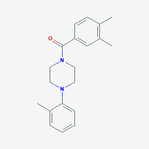 molecular formula C20H24N2O B4652194 1-(3,4-dimethylbenzoyl)-4-(2-methylphenyl)piperazine 