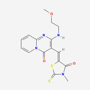 molecular formula C16H16N4O3S2 B4652202 2-[(2-methoxyethyl)amino]-3-[(3-methyl-4-oxo-2-thioxo-1,3-thiazolidin-5-ylidene)methyl]-4H-pyrido[1,2-a]pyrimidin-4-one CAS No. 378756-96-8