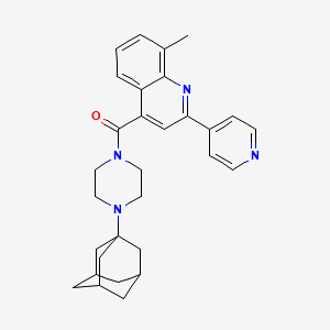 molecular formula C30H34N4O B4652218 4-{[4-(1-adamantyl)-1-piperazinyl]carbonyl}-8-methyl-2-(4-pyridinyl)quinoline 