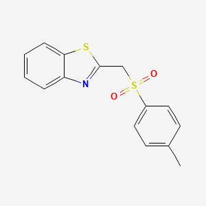 molecular formula C15H13NO2S2 B4652230 2-{[(4-methylphenyl)sulfonyl]methyl}-1,3-benzothiazole 