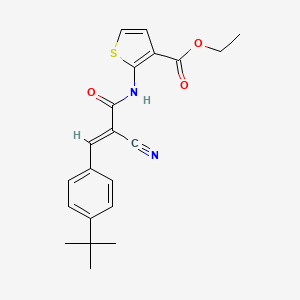 molecular formula C21H22N2O3S B4652233 ethyl 2-{[3-(4-tert-butylphenyl)-2-cyanoacryloyl]amino}-3-thiophenecarboxylate 