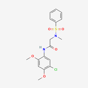 molecular formula C17H19ClN2O5S B4652251 N~1~-(5-chloro-2,4-dimethoxyphenyl)-N~2~-methyl-N~2~-(phenylsulfonyl)glycinamide 