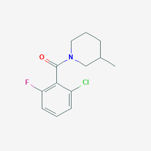 molecular formula C13H15ClFNO B4652253 1-(2-chloro-6-fluorobenzoyl)-3-methylpiperidine 