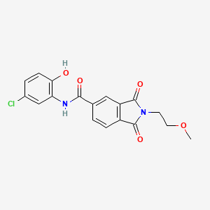 molecular formula C18H15ClN2O5 B4652276 N-(5-chloro-2-hydroxyphenyl)-2-(2-methoxyethyl)-1,3-dioxo-5-isoindolinecarboxamide 