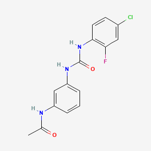 molecular formula C15H13ClFN3O2 B4652290 N-[3-({[(4-chloro-2-fluorophenyl)amino]carbonyl}amino)phenyl]acetamide 
