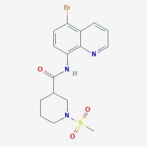 molecular formula C16H18BrN3O3S B4652291 N-(5-bromo-8-quinolinyl)-1-(methylsulfonyl)-3-piperidinecarboxamide 