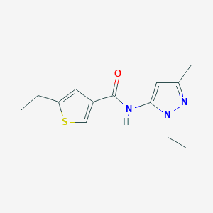 molecular formula C13H17N3OS B4652313 5-ethyl-N-(1-ethyl-3-methyl-1H-pyrazol-5-yl)-3-thiophenecarboxamide CAS No. 1006349-21-8