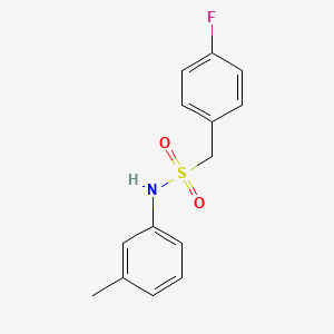 molecular formula C14H14FNO2S B4652324 1-(4-fluorophenyl)-N-(3-methylphenyl)methanesulfonamide 