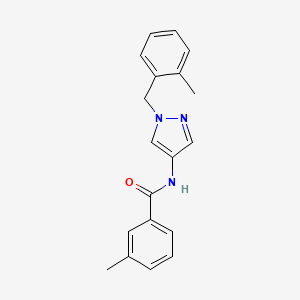 molecular formula C19H19N3O B4652344 3-methyl-N-[1-(2-methylbenzyl)-1H-pyrazol-4-yl]benzamide 