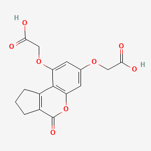 molecular formula C16H14O8 B4652362 2,2'-[(4-oxo-1,2,3,4-tetrahydrocyclopenta[c]chromene-7,9-diyl)bis(oxy)]diacetic acid 