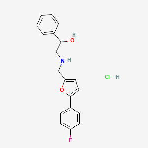 molecular formula C19H19ClFNO2 B4652375 2-({[5-(4-fluorophenyl)-2-furyl]methyl}amino)-1-phenylethanol hydrochloride 