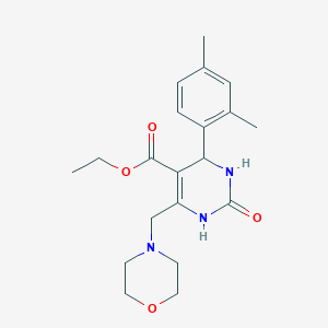 molecular formula C20H27N3O4 B4652397 ethyl 4-(2,4-dimethylphenyl)-6-(4-morpholinylmethyl)-2-oxo-1,2,3,4-tetrahydro-5-pyrimidinecarboxylate 