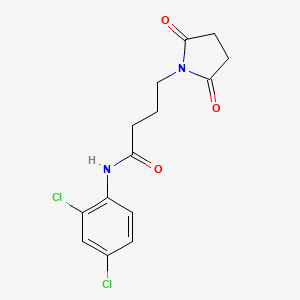 molecular formula C14H14Cl2N2O3 B4652411 N-(2,4-dichlorophenyl)-4-(2,5-dioxo-1-pyrrolidinyl)butanamide 