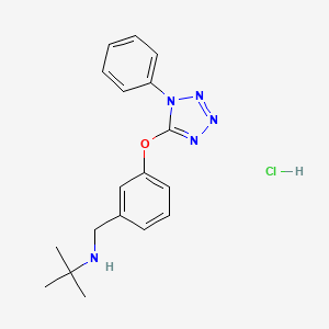 molecular formula C18H22ClN5O B4652418 tert-butyl{3-[(1-phenyl-1H-tetrazol-5-yl)oxy]benzyl}amine hydrochloride 