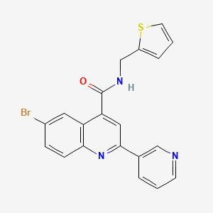 molecular formula C20H14BrN3OS B4652432 6-bromo-2-(3-pyridinyl)-N-(2-thienylmethyl)-4-quinolinecarboxamide 