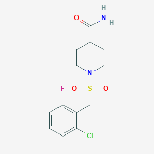 1-[(2-chloro-6-fluorobenzyl)sulfonyl]-4-piperidinecarboxamide