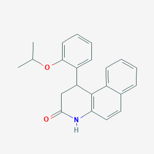 molecular formula C22H21NO2 B4652477 1-(2-isopropoxyphenyl)-1,4-dihydrobenzo[f]quinolin-3(2H)-one 