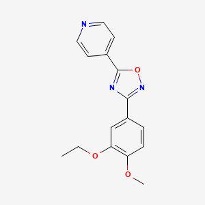 4-[3-(3-ethoxy-4-methoxyphenyl)-1,2,4-oxadiazol-5-yl]pyridine