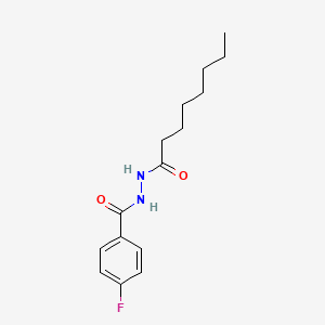 molecular formula C15H21FN2O2 B4652503 4-fluoro-N'-octanoylbenzohydrazide 