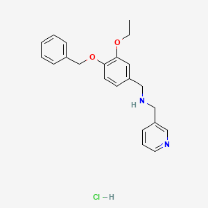 molecular formula C22H25ClN2O2 B4652532 [4-(benzyloxy)-3-ethoxybenzyl](3-pyridinylmethyl)amine hydrochloride 