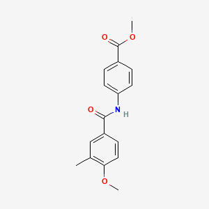 molecular formula C17H17NO4 B4652547 methyl 4-[(4-methoxy-3-methylbenzoyl)amino]benzoate 