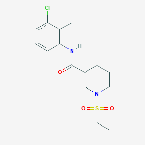 molecular formula C15H21ClN2O3S B4652557 N-(3-chloro-2-methylphenyl)-1-(ethylsulfonyl)-3-piperidinecarboxamide 