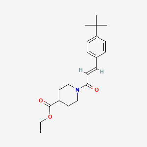 molecular formula C21H29NO3 B4652587 ethyl 1-[3-(4-tert-butylphenyl)acryloyl]-4-piperidinecarboxylate 