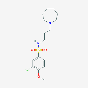 molecular formula C16H25ClN2O3S B4652592 N-[3-(1-azepanyl)propyl]-3-chloro-4-methoxybenzenesulfonamide 