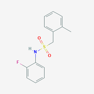 molecular formula C14H14FNO2S B4652614 N-(2-fluorophenyl)-1-(2-methylphenyl)methanesulfonamide 