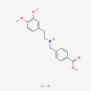 molecular formula C18H22ClNO4 B4652620 4-({[2-(3,4-dimethoxyphenyl)ethyl]amino}methyl)benzoic acid hydrochloride 
