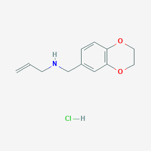 molecular formula C12H16ClNO2 B4652647 N-(2,3-dihydro-1,4-benzodioxin-6-ylmethyl)-2-propen-1-amine hydrochloride 