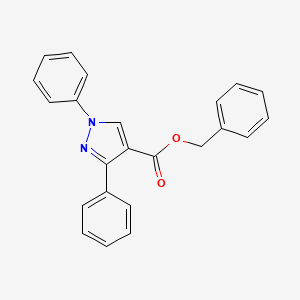 molecular formula C23H18N2O2 B4652675 benzyl 1,3-diphenyl-1H-pyrazole-4-carboxylate 