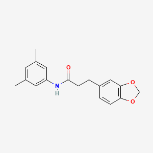 molecular formula C18H19NO3 B4652690 3-(1,3-benzodioxol-5-yl)-N-(3,5-dimethylphenyl)propanamide 