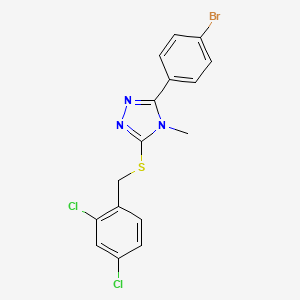 molecular formula C16H12BrCl2N3S B4652704 3-(4-bromophenyl)-5-[(2,4-dichlorobenzyl)thio]-4-methyl-4H-1,2,4-triazole 