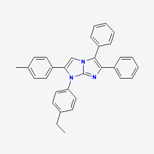 molecular formula C32H27N3 B4652730 1-(4-ethylphenyl)-2-(4-methylphenyl)-5,6-diphenyl-1H-imidazo[1,2-a]imidazole 