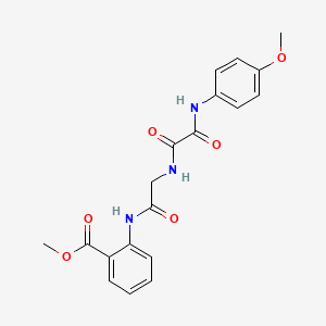 molecular formula C19H19N3O6 B4652743 methyl 2-({N-[[(4-methoxyphenyl)amino](oxo)acetyl]glycyl}amino)benzoate 