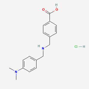 molecular formula C17H21ClN2O2 B4652747 4-({[4-(dimethylamino)benzyl]amino}methyl)benzoic acid hydrochloride 