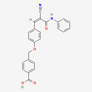 molecular formula C24H18N2O4 B4652794 4-{[4-(3-anilino-2-cyano-3-oxo-1-propen-1-yl)phenoxy]methyl}benzoic acid 