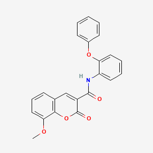 molecular formula C23H17NO5 B4652799 8-methoxy-2-oxo-N-(2-phenoxyphenyl)-2H-chromene-3-carboxamide 
