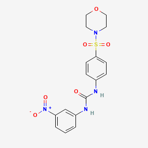molecular formula C17H18N4O6S B4652805 N-[4-(4-morpholinylsulfonyl)phenyl]-N'-(3-nitrophenyl)urea 
