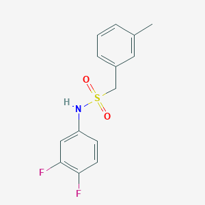 molecular formula C14H13F2NO2S B4652813 N-(3,4-difluorophenyl)-1-(3-methylphenyl)methanesulfonamide 