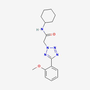 molecular formula C16H21N5O2 B4652838 N-cyclohexyl-2-[5-(2-methoxyphenyl)-2H-tetrazol-2-yl]acetamide 