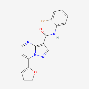 molecular formula C17H11BrN4O2 B4652866 N-(2-bromophenyl)-7-(2-furyl)pyrazolo[1,5-a]pyrimidine-3-carboxamide 
