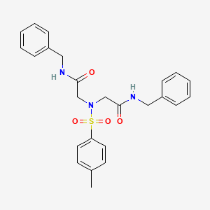 molecular formula C25H27N3O4S B4652910 2,2'-{[(4-methylphenyl)sulfonyl]imino}bis(N-benzylacetamide) 