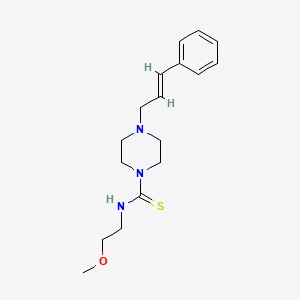 molecular formula C17H25N3OS B4652954 N-(2-methoxyethyl)-4-(3-phenyl-2-propen-1-yl)-1-piperazinecarbothioamide 