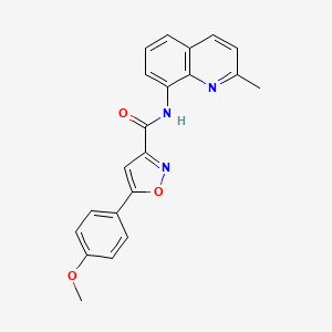 molecular formula C21H17N3O3 B4652973 5-(4-methoxyphenyl)-N-(2-methyl-8-quinolinyl)-3-isoxazolecarboxamide 