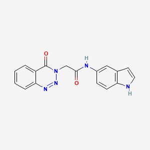 molecular formula C17H13N5O2 B4652983 N-1H-indol-5-yl-2-(4-oxo-1,2,3-benzotriazin-3(4H)-yl)acetamide 