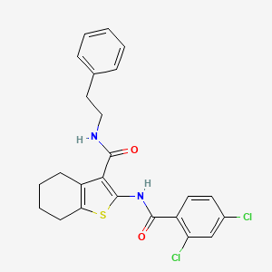 molecular formula C24H22Cl2N2O2S B4652998 2-[(2,4-dichlorobenzoyl)amino]-N-(2-phenylethyl)-4,5,6,7-tetrahydro-1-benzothiophene-3-carboxamide 