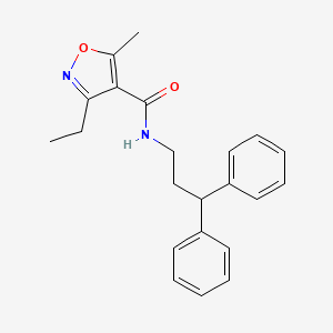 molecular formula C22H24N2O2 B4653006 N-(3,3-diphenylpropyl)-3-ethyl-5-methyl-4-isoxazolecarboxamide 
